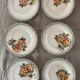 6 Digoin Sarreguemines Adele dinner plates 1940s 1950s