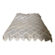 Couvre lit crochet en coton blanc à losanges