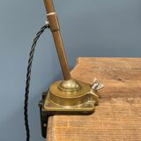 Industria Rotterdam clamp lamp made of brass and copper from the 1930s