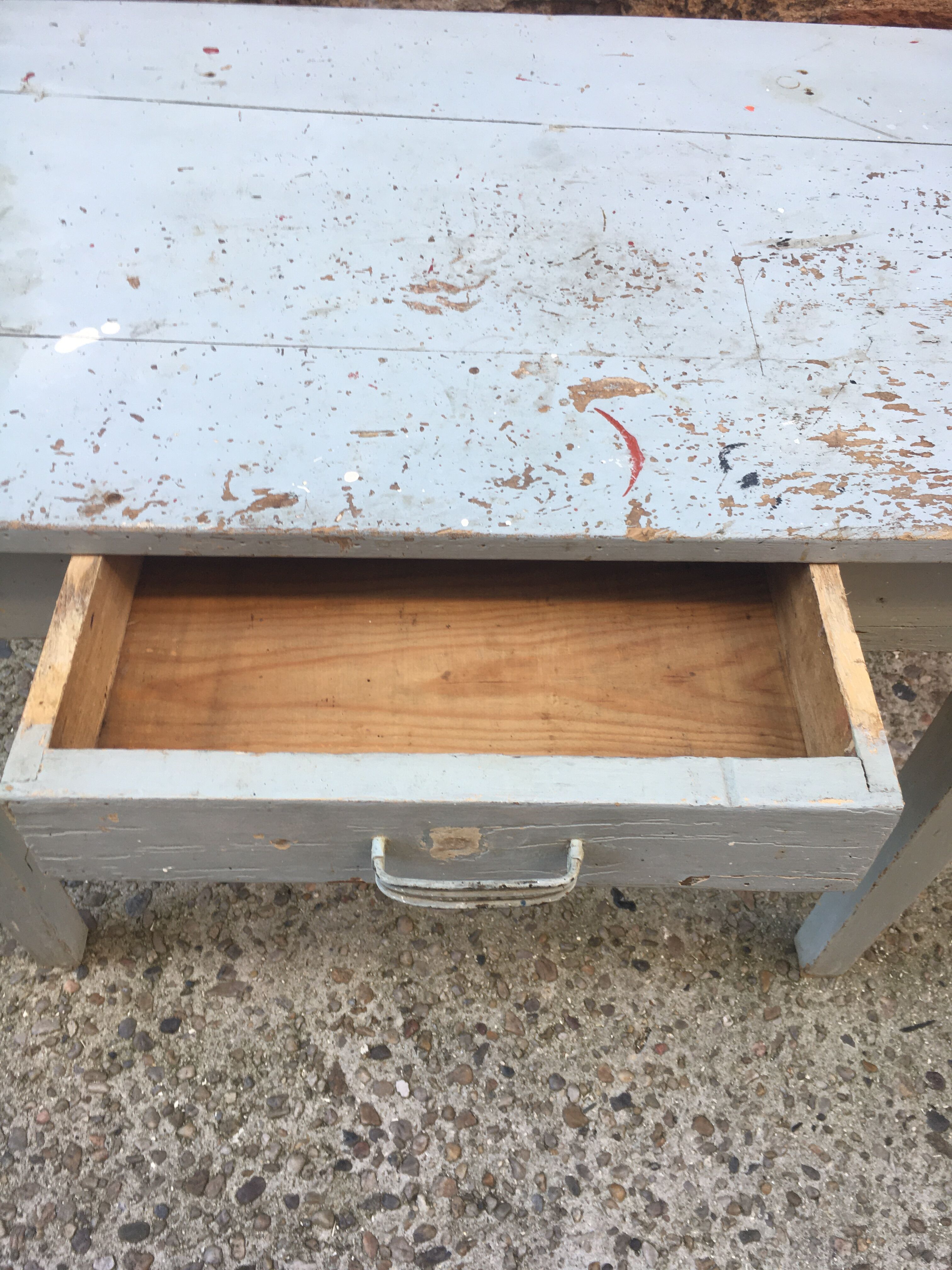 Small wooden farmhouse table