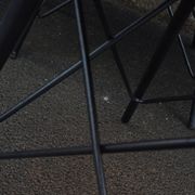 Set of 6 leather chairs with black metal frame