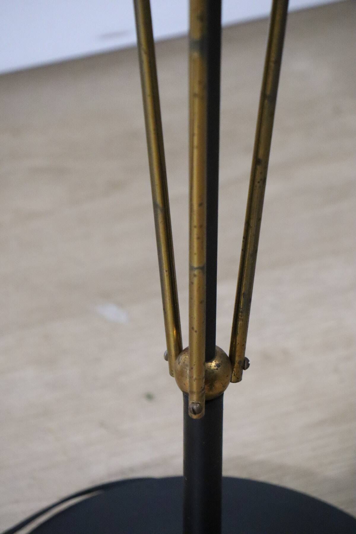 Vintage Arlus floor lamp in metal and brass, 1960