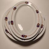 Lot of 4 courses Villeroy and Boch 2 ovals and 2 rounds around 1930 ref:1253