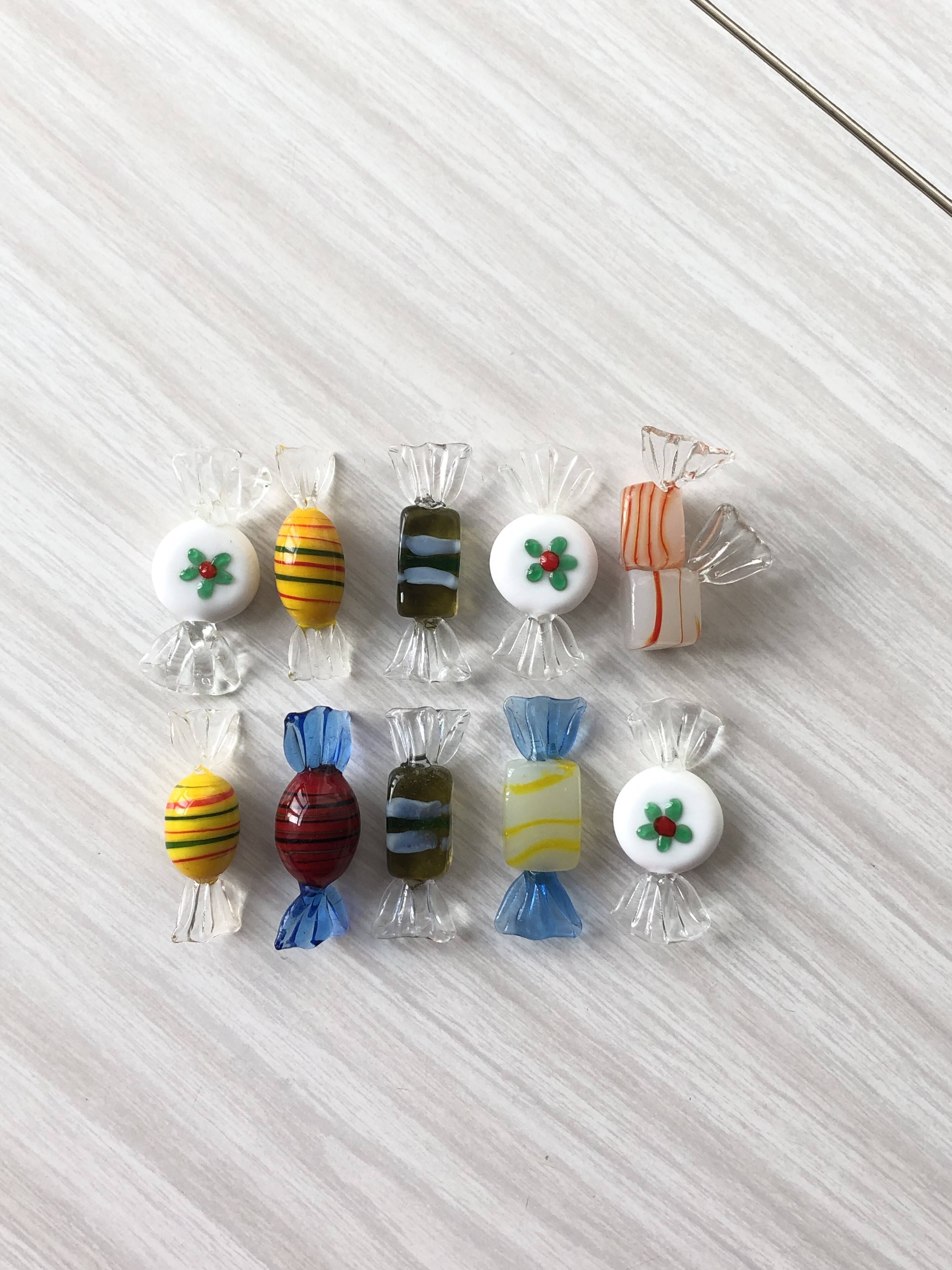 10 porte couteaux bonbons verre de Murano Pop Art