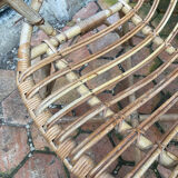 Pair of vintage rattan armchairs