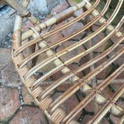 Pair of vintage rattan armchairs