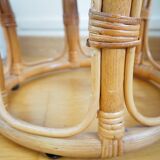 Pouf in rattan