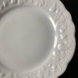 12 White Limoges porcelain dessert plates - Philippe Deshoulieres