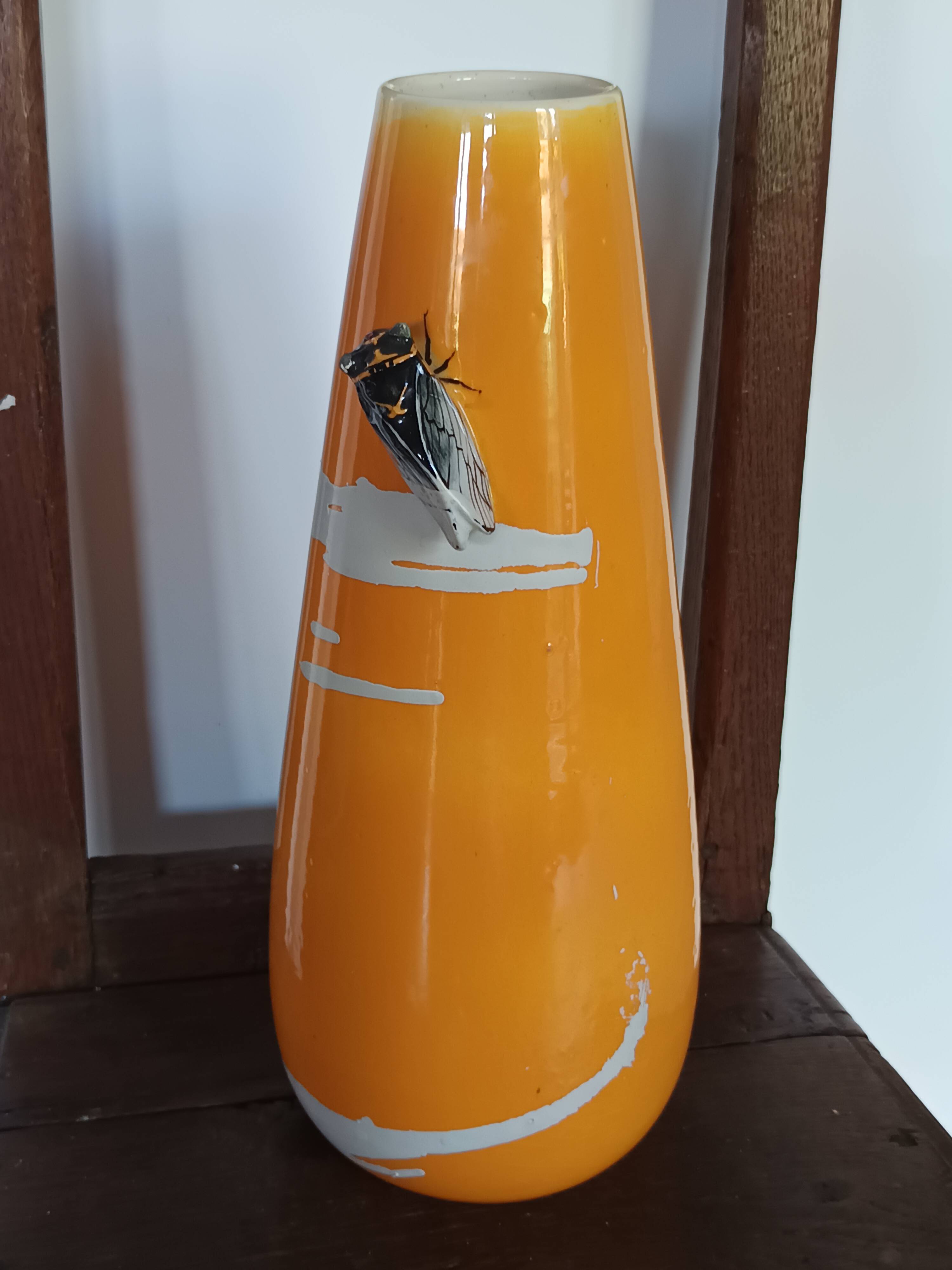 cicada vase signed JMF Vallauris Atelier Massier 1950/1960
