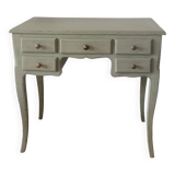 Console en merisier style Louis XV couleur vert lichen