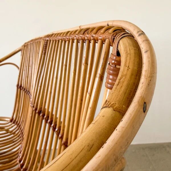 Rattan 2 seater sofa