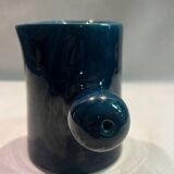 Blue ceramic milk jug