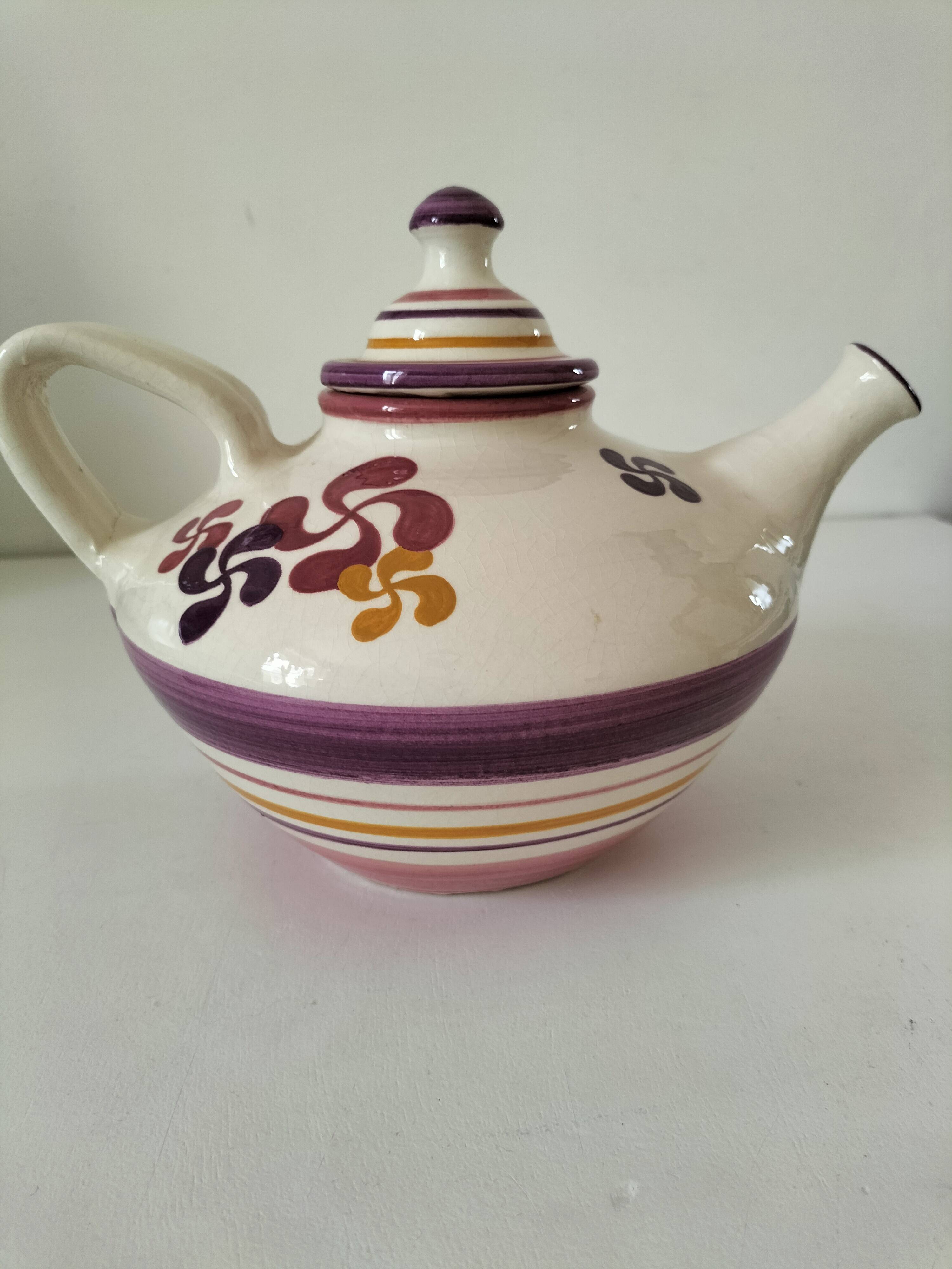 Large Basque teapot Goicoechea – Basque cross decoration