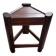 Tabouret en rotin brûlé années 60