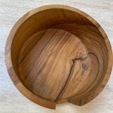 6 coasters in olive wood and their storage box