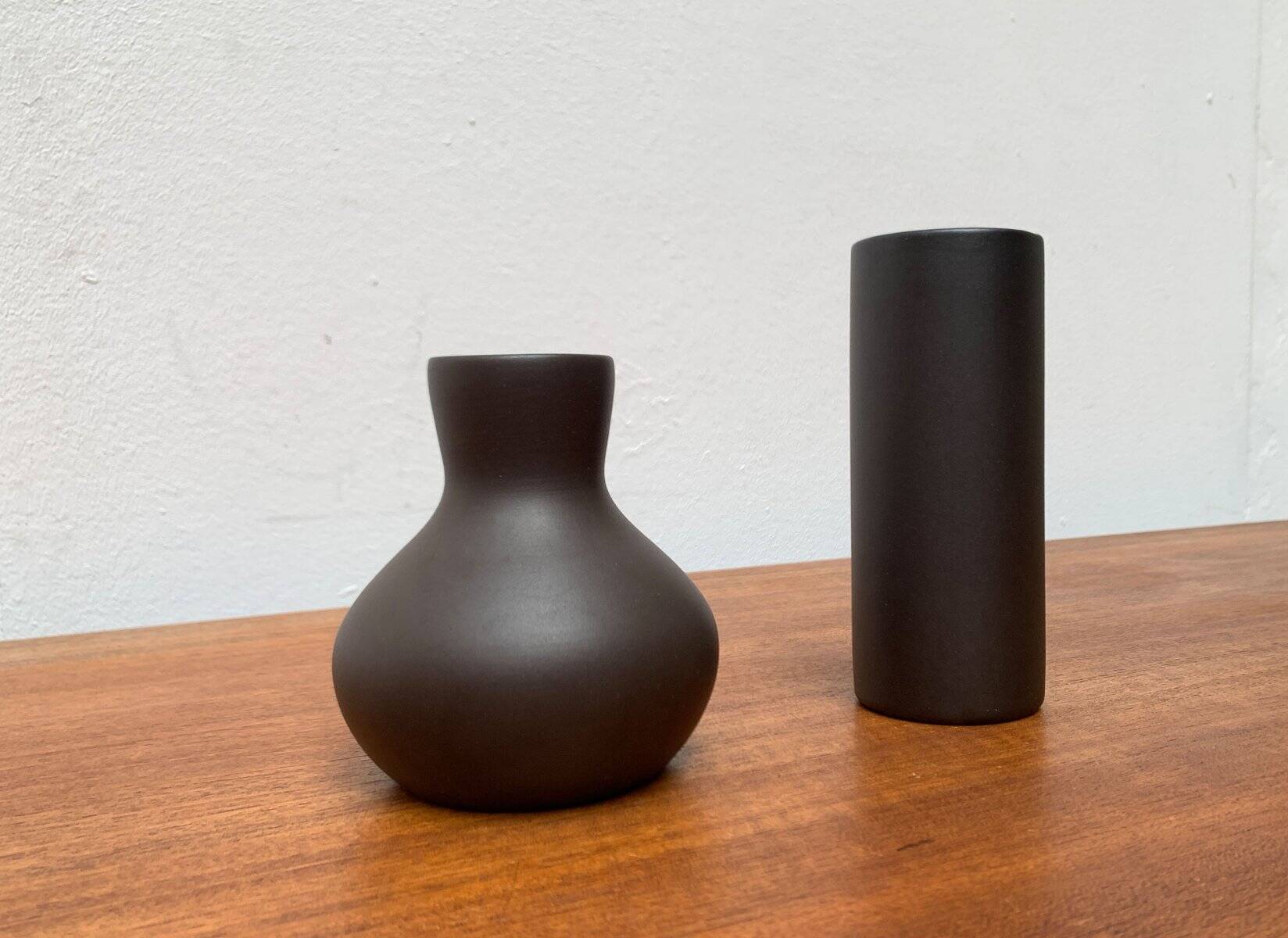 Minimalist German ceramic vases from the mid-century, Wormser Terra-Sigillata, 1960s, set of 3.