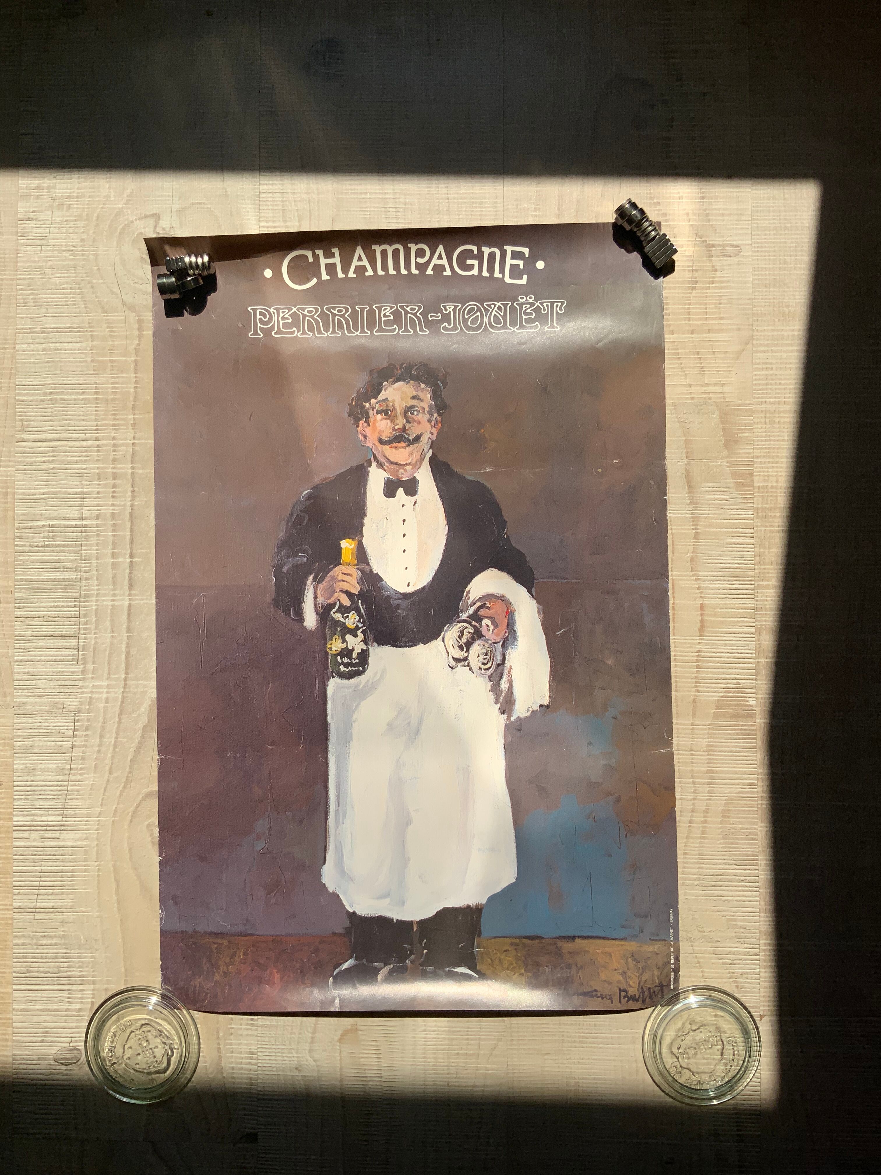 Poster champagne Perrier Jouët old ad vintage