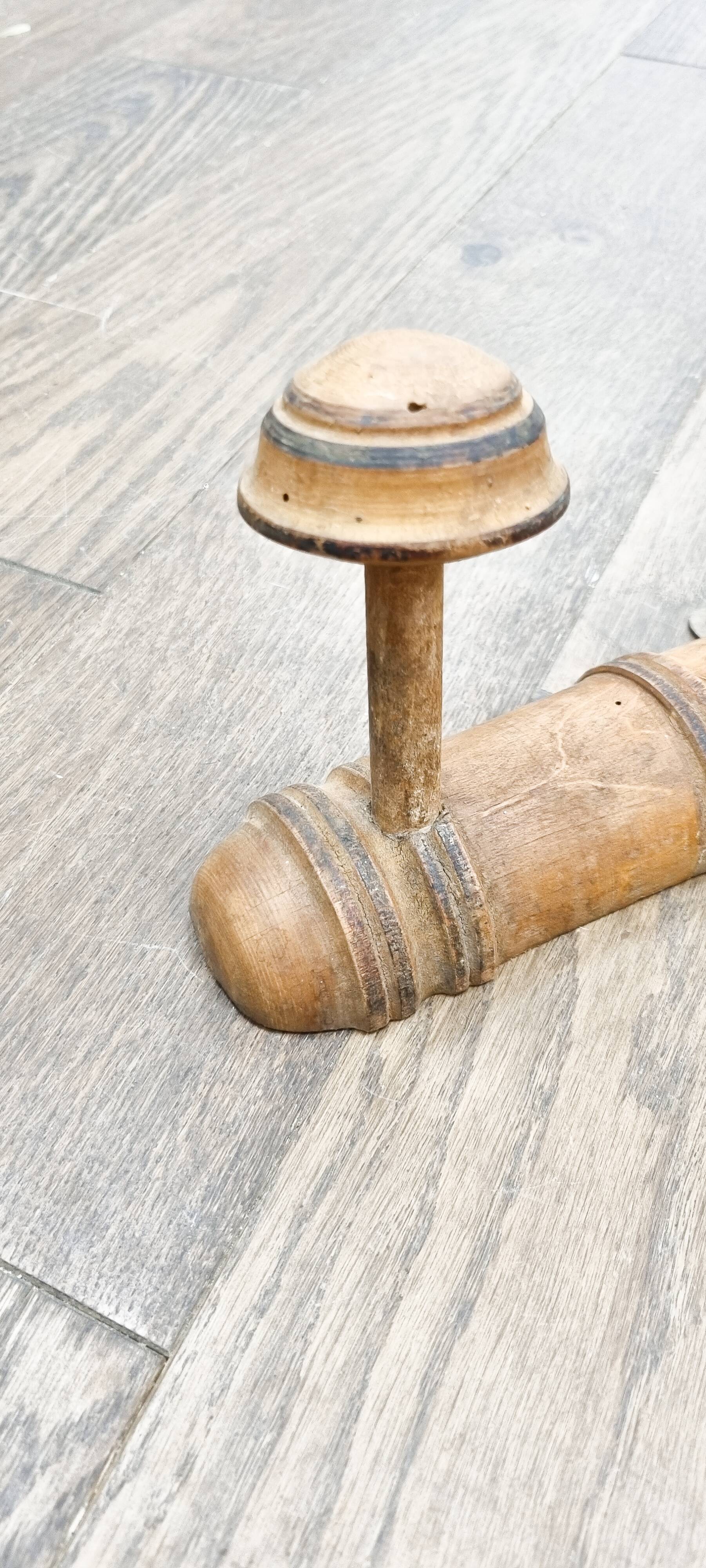 Old wooden hook / Coat rack