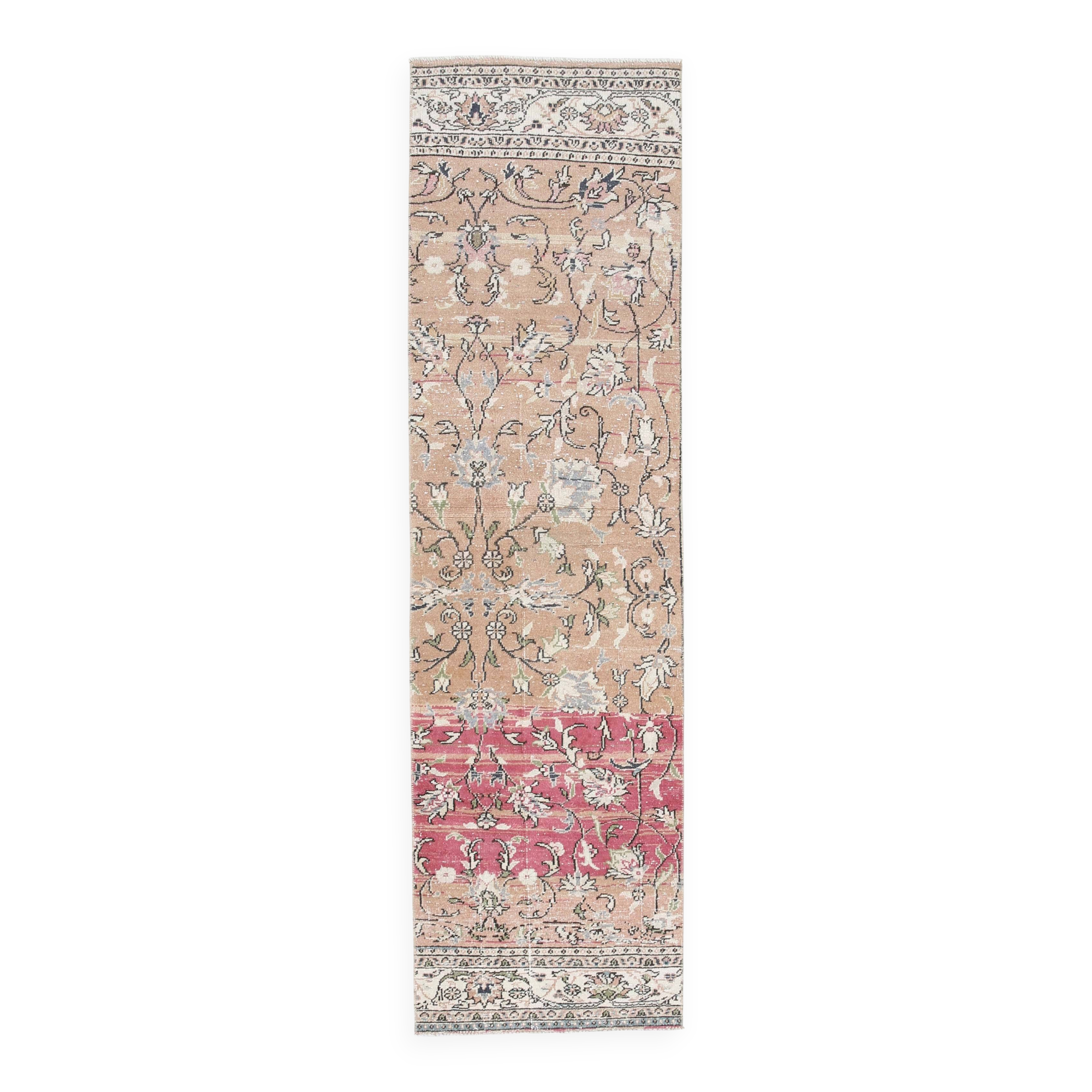 2x7 Red  Pattern Persian Runner Rug, 64x227Cm