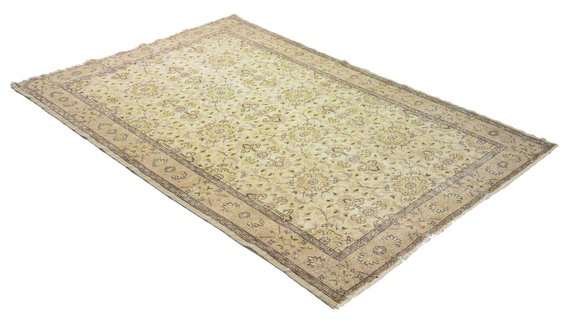 Tapis Vintage Turc – Tons Café & Beige – Motifs Traditionnels  260 × 163 cm