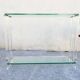 Console design Marais International en verre et plexiglas, vers 1980