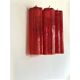 Set of Two Contemporary Red "Tronchi" Murano Style Glass Wall Sconces in Ve