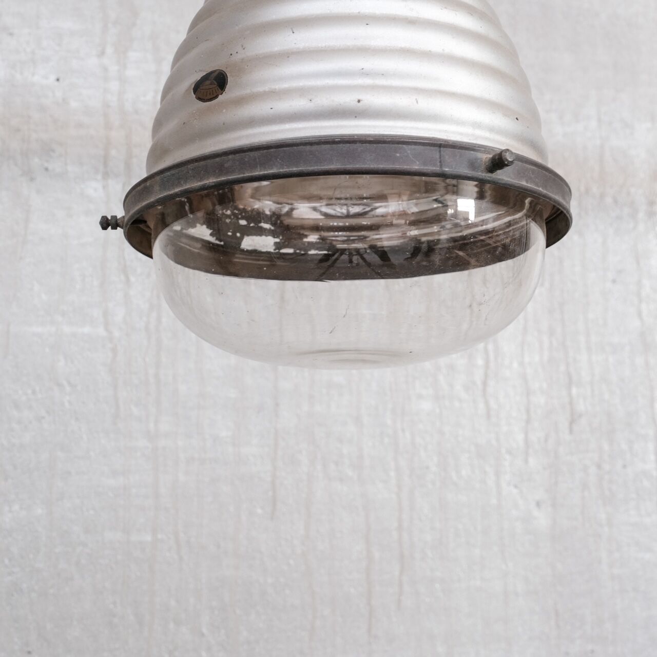 Antique mercury glass two tone pendant light