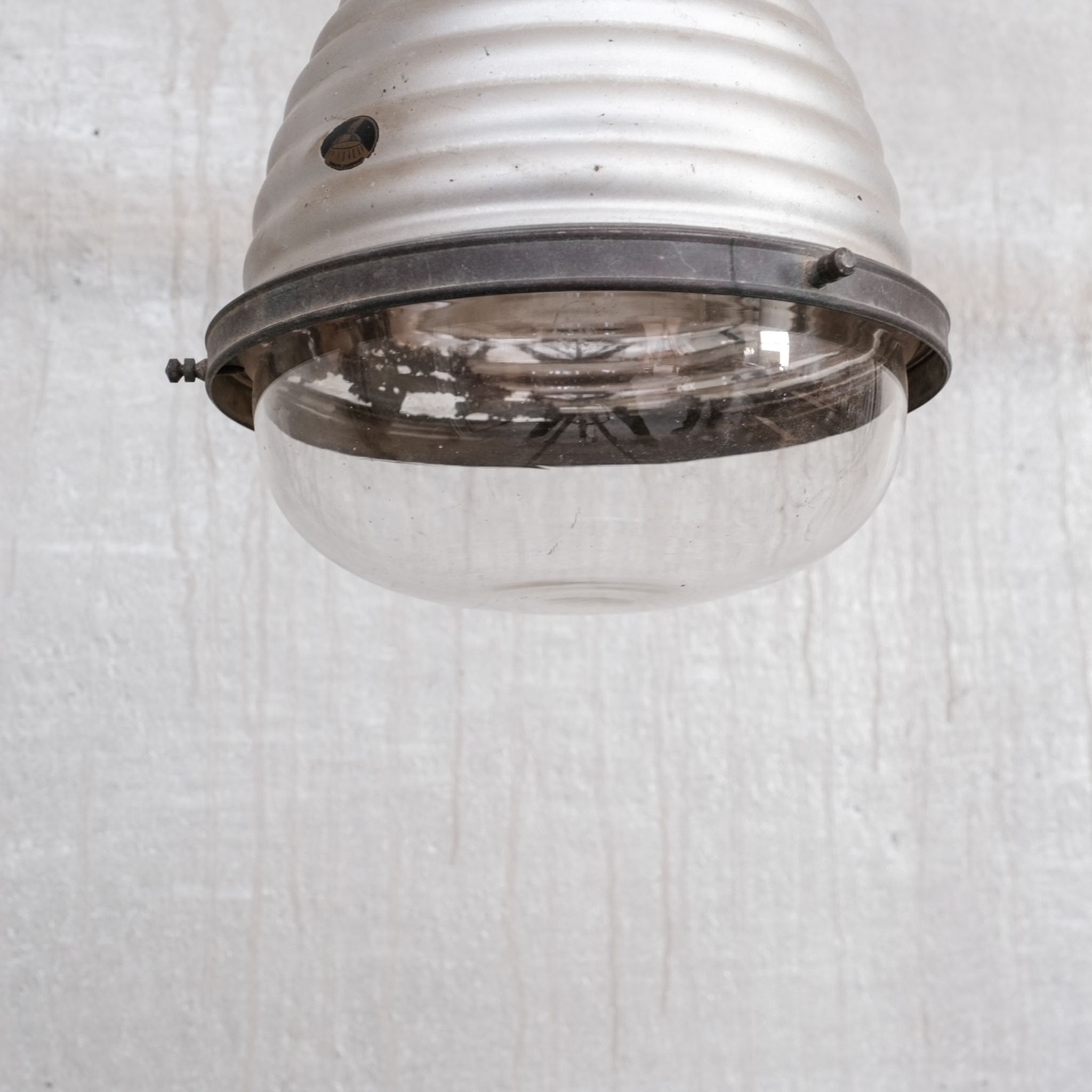 Antique mercury glass two tone pendant light