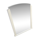 Vintage concave mirror with beige wooden frame 72x87cm