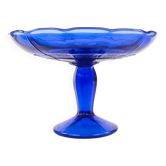 Art Deco fruit bowl, pressed glass, Ząbkowice, Poland, 1950s