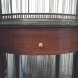 Louis XVI style hot water bottle table in mahogany and marble