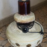 Vintage textured ceramic lamp