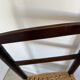 Chaise vintage en bois et paille tressée