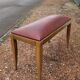 Art Deco piano stool bench in original Skai.