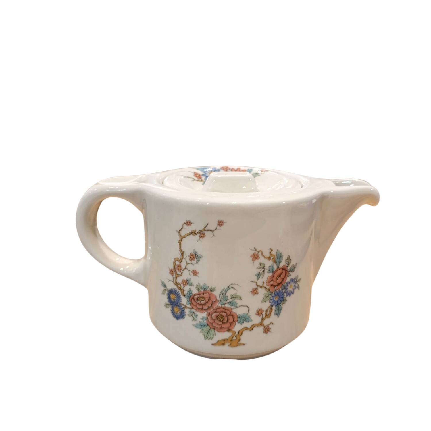 Pillivuyt individual teapot with Oriental decor