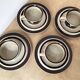 Service of 4 RUIJA Arabia Finland tea cups 70s, vintage ceramic cups