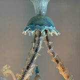 Venetian Rezzonico chandelier in multi-colored Murano glass, circa 1900