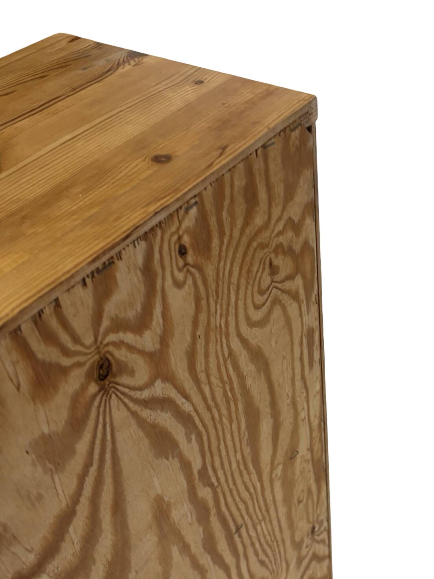 Vintage pine secretaire workstation desk, 1980s design