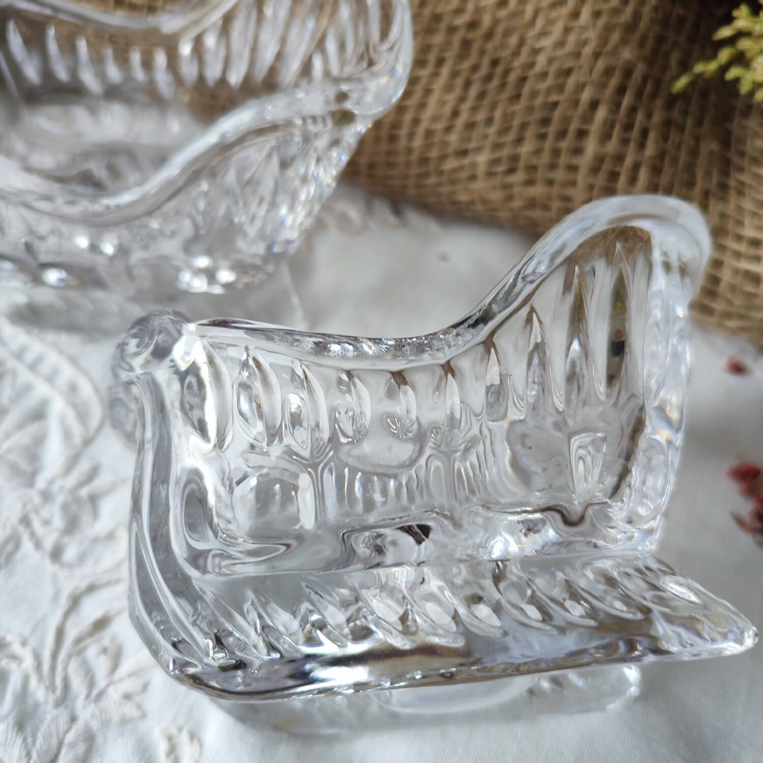 Pair of candlesticks Princess House 24% lead crystal