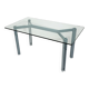 Table, rectangular glass top by Bruno Brunati and Carlo Zerbaro for Cidue