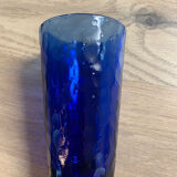 Set of 4 large blue glass ~13cm