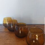 Set of amber glasses