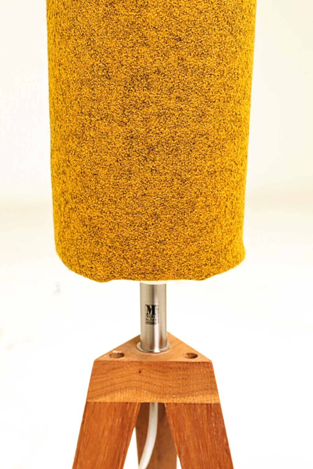 Pair of modern design teak wood lamps 1960