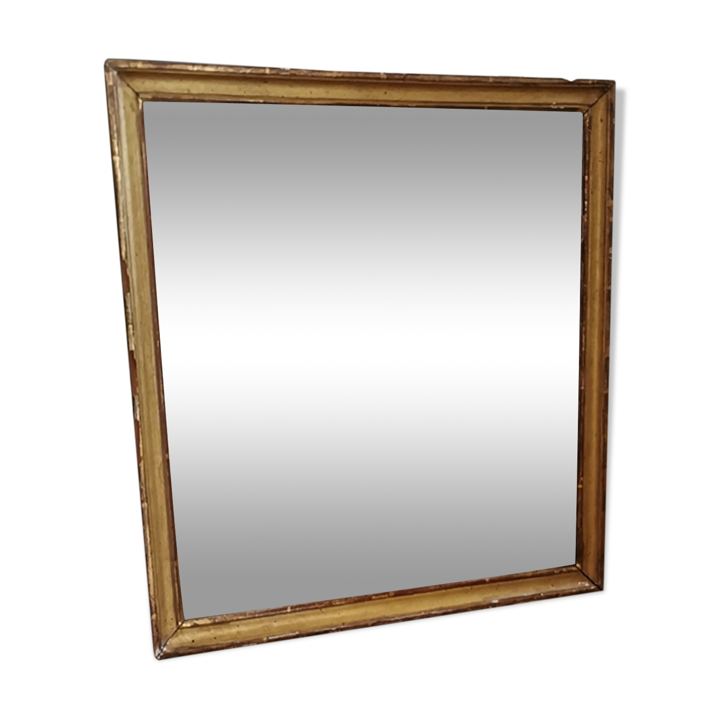 Golden mirror with gold leaf - 40x36cm