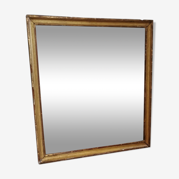 Miroir doré à la feuille d'or - 40x36cm