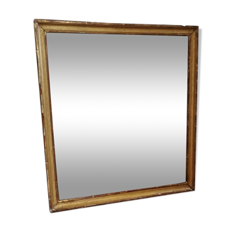 Golden mirror with gold leaf - 40x36cm