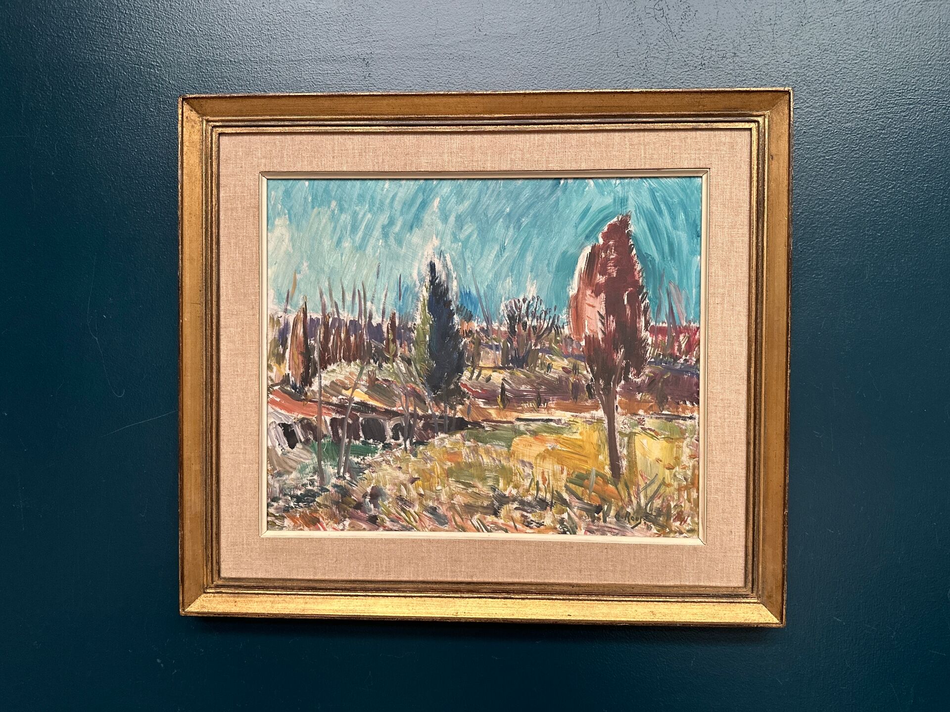 Original Swedish Oil On Canvas – “Landscape” By Arvid Herbert