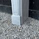 Louis XV style fireplace in grey and white Carrara marble circa 1980