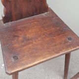 Pair of antique solid oak chairs