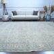 1970s Vintage Persian Handmade Wool Cotton Beige Area Rug 292x396